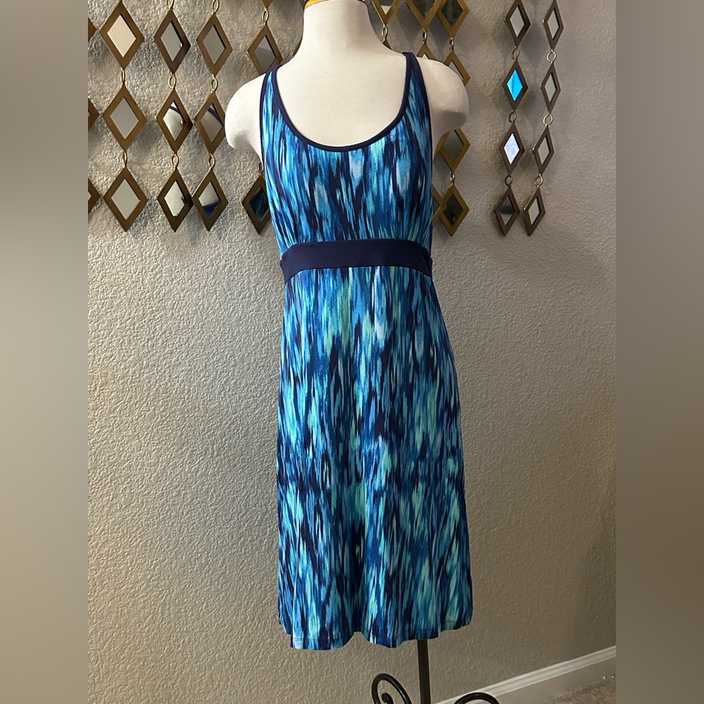 Dakini Blue Sleeveless Scoop Neck Sundress